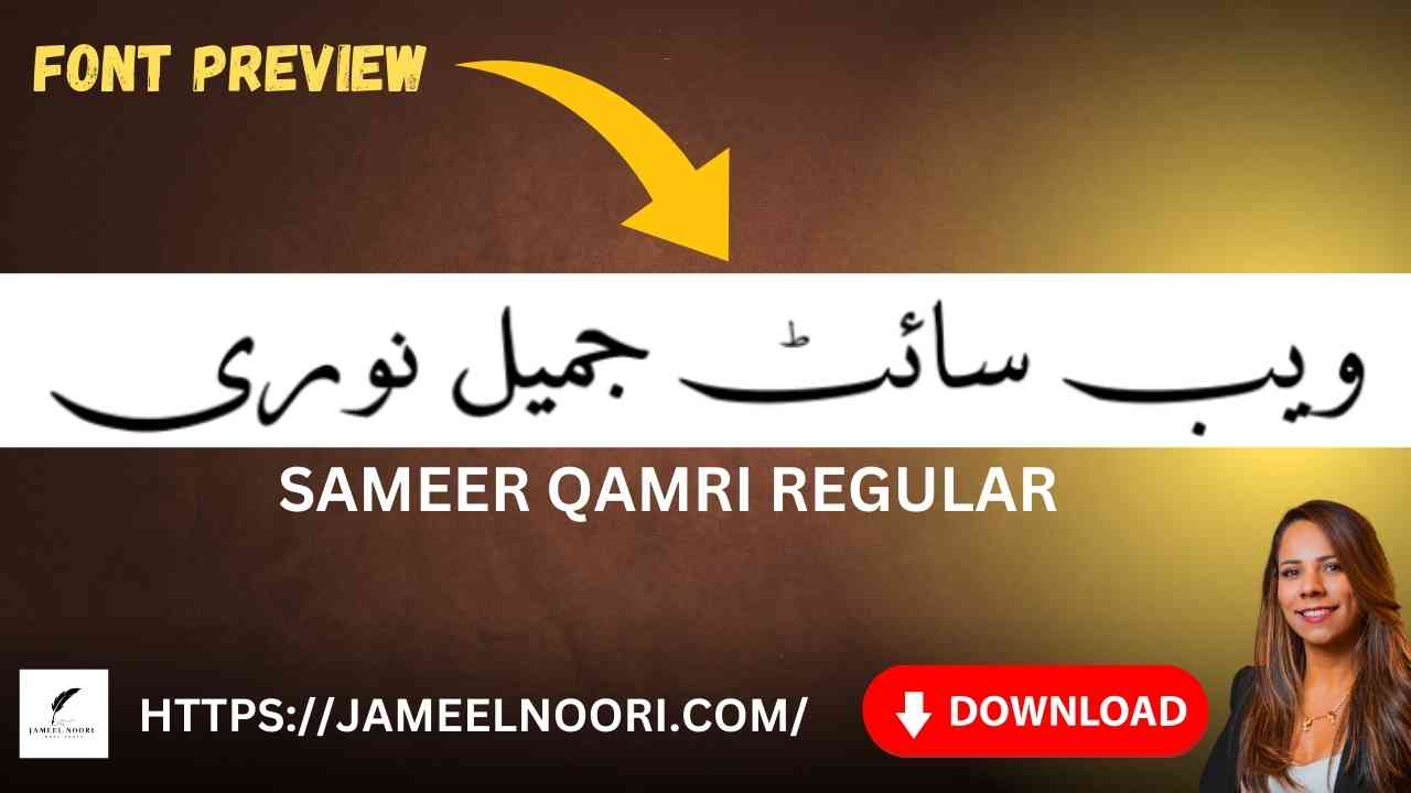 Sameer Qamri Regular Urdu fonts Download