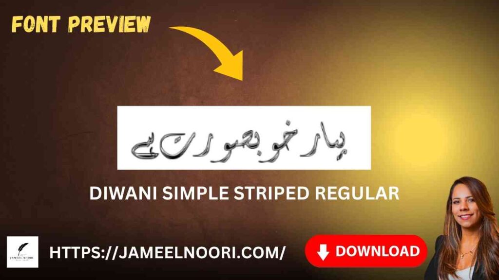 Download Urdu font Diwani Simple Striped