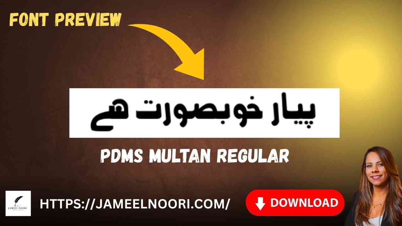 PDMS Multan Regular Urdu Font download image