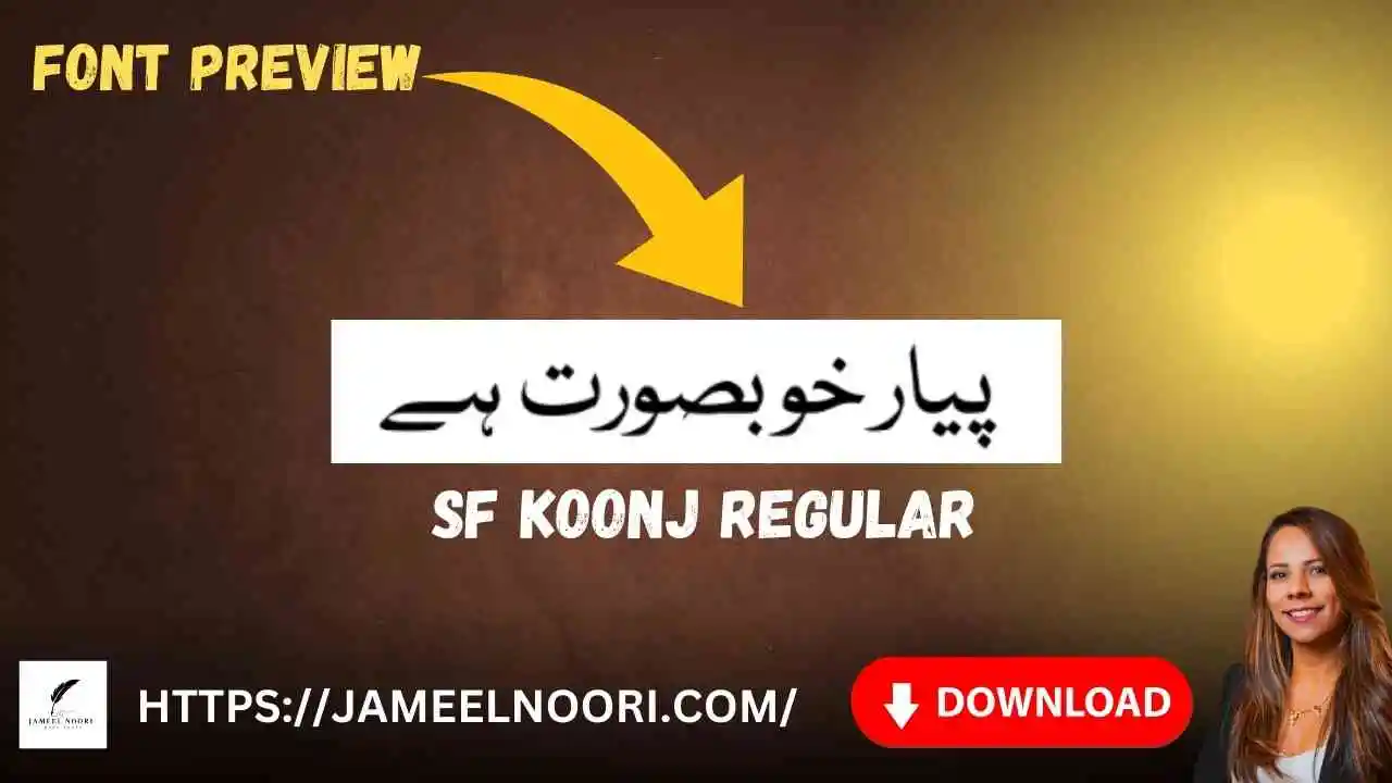 Download Urdu font Sf Koonj Regular