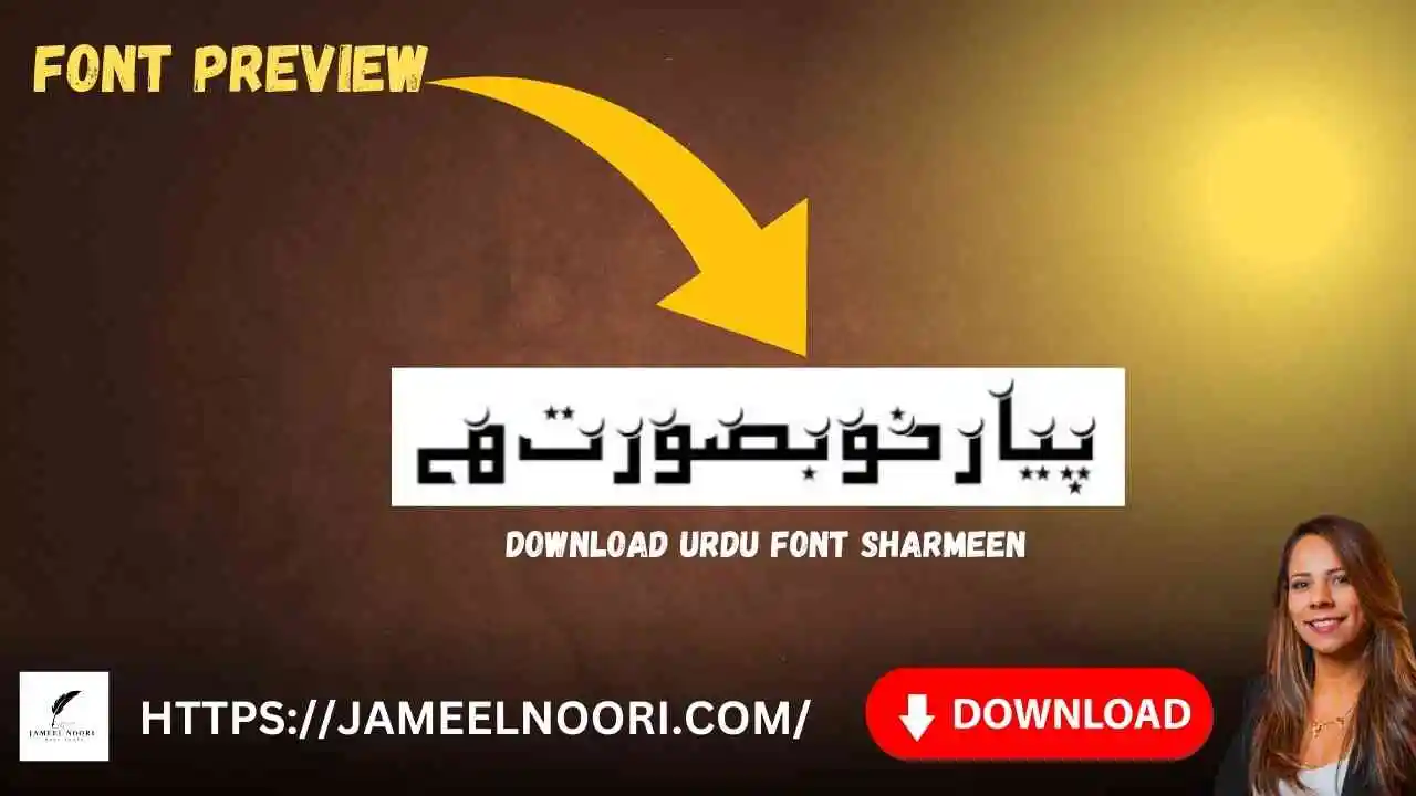 Download Urdu font Sharmeen