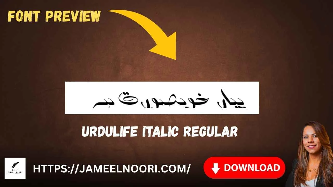 Urdulife Italic Regular Font