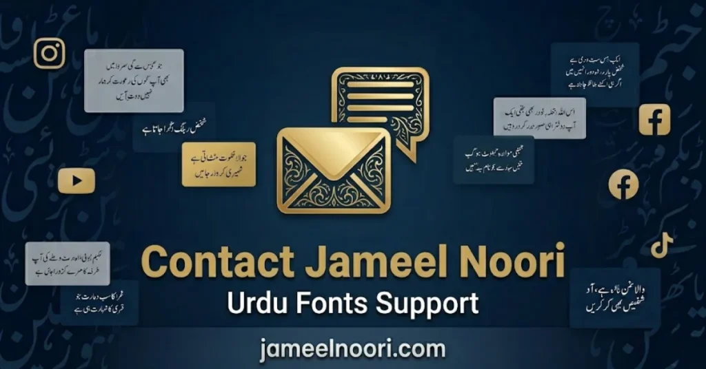 Contact us Jameel Noori for Urdu Fonts support and help