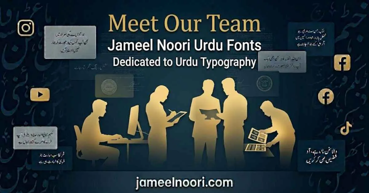 Team page of Jameel Noori Urdu Fonts website